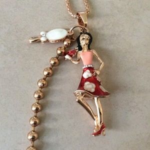 Super Rare Betsey Johnson Charm & Necklace